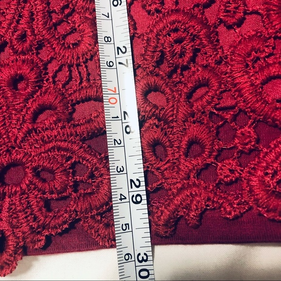 Plus Size 22/24 Lane Bryant Jacquard Lace Tank Top Red - Picture 9 of 11